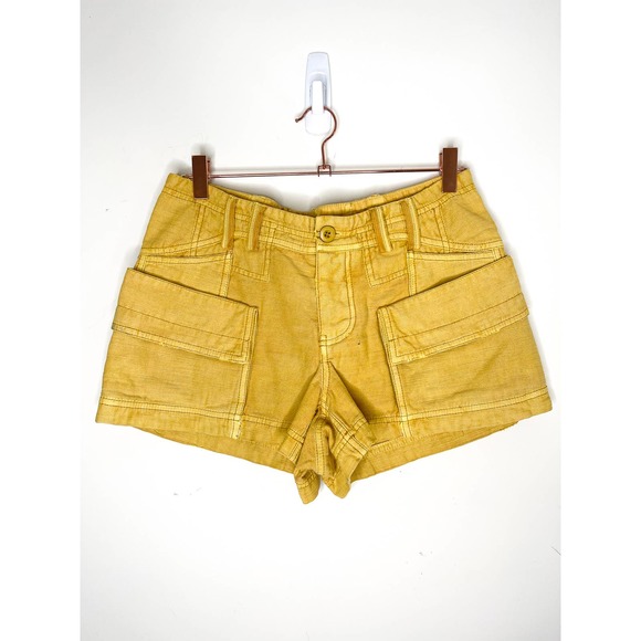 Free People Pants - Free People Bungalow Shorts in Washed Mustard  Size 4 FRE326
